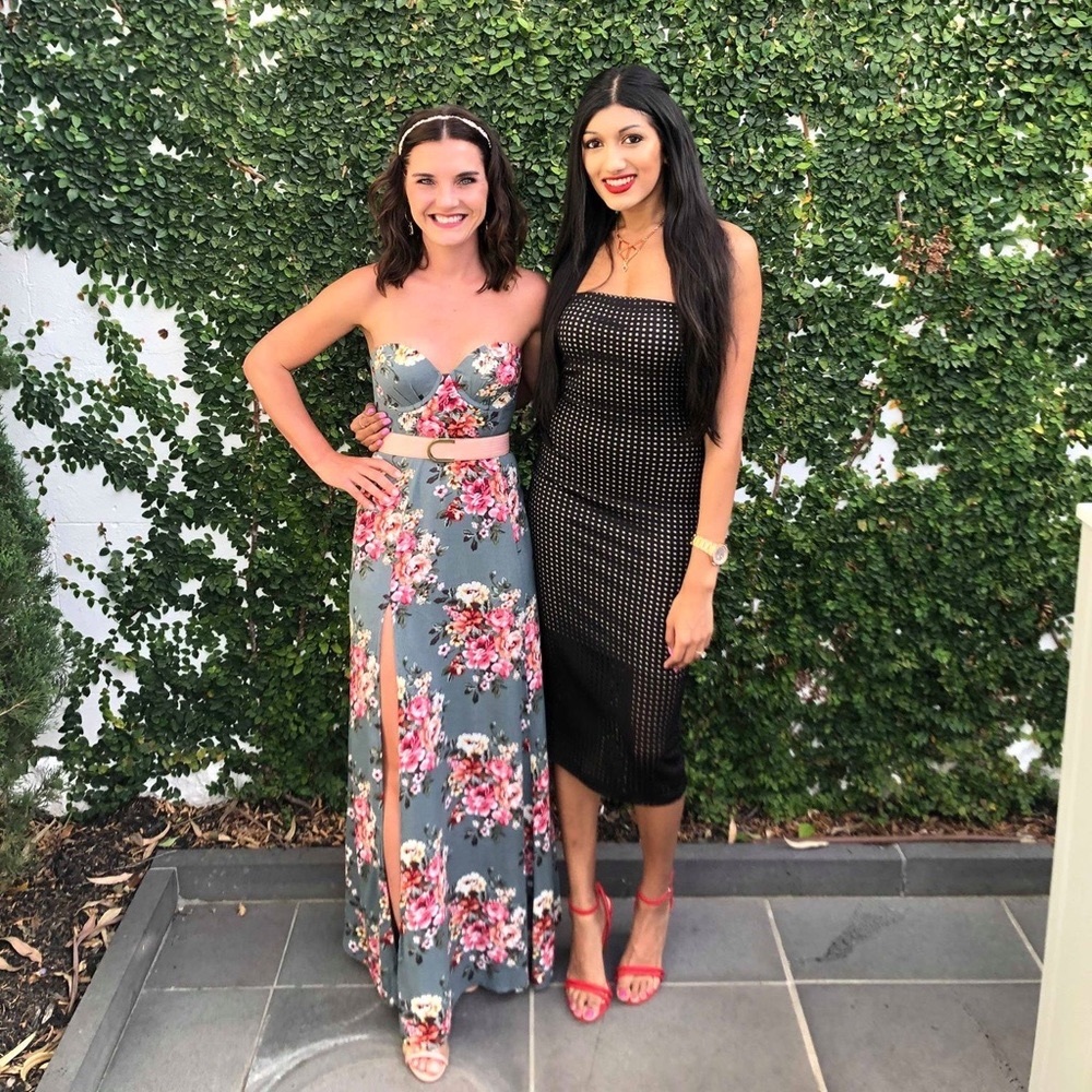 Floral sage maxi dress XS / S